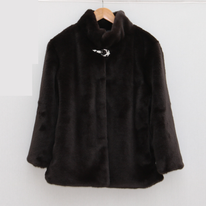 Women Overcoats Whole Mink Fur Jacket Mink Fur Stand Collar Fur Short Casual Slimming Jacket Wanita Store