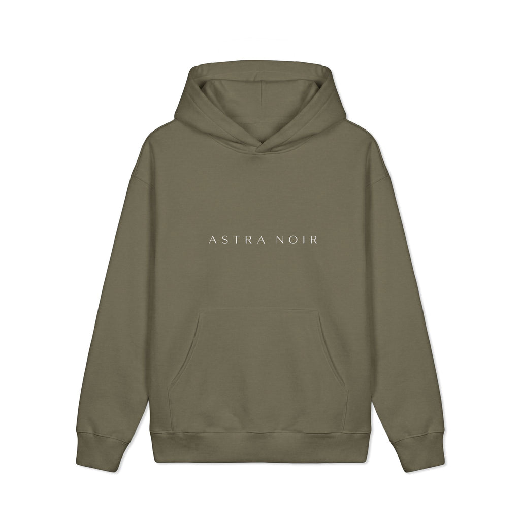 Astra Noir Hoodie — Minimalist Olive Heavyweight Pullover