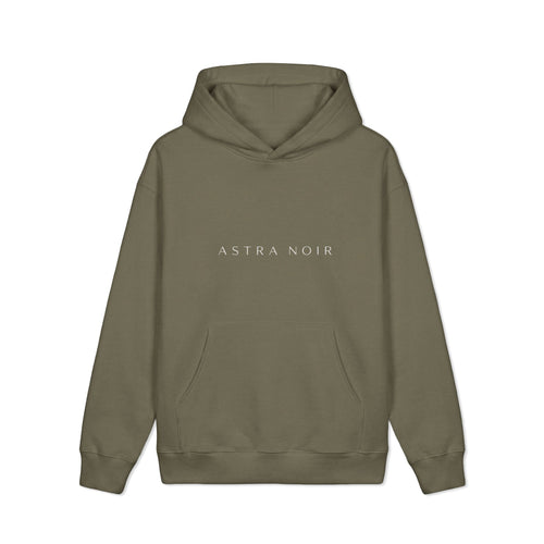 Astra Noir Hoodie — Minimalist Olive Heavyweight Pullover