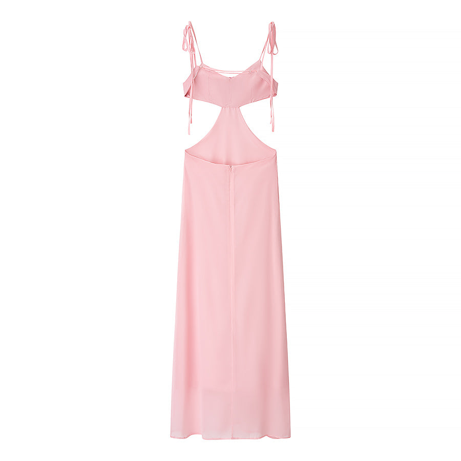 Women Clothing Summer Sexy Floral Decoration Cropped Outfit Sling Dress Wanita Store