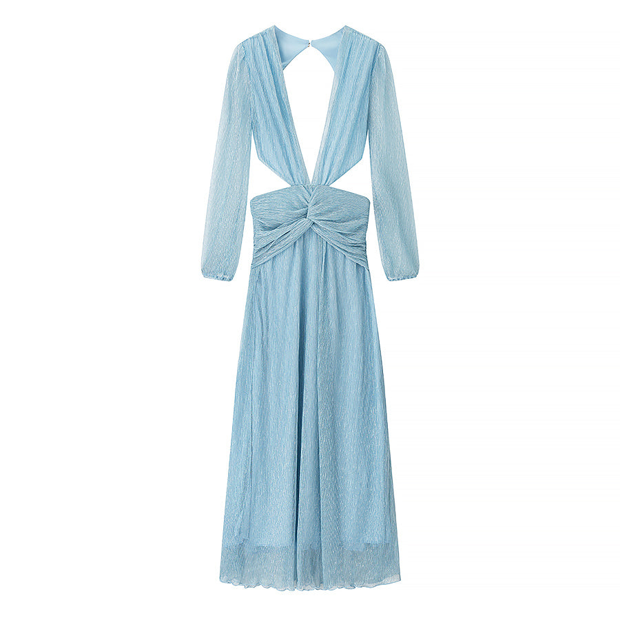 Solid Color Cropped & Seaside Maxi Dress Set Bella Mia