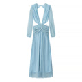 Solid Color Cropped & Seaside Maxi Dress Set Bella Mia