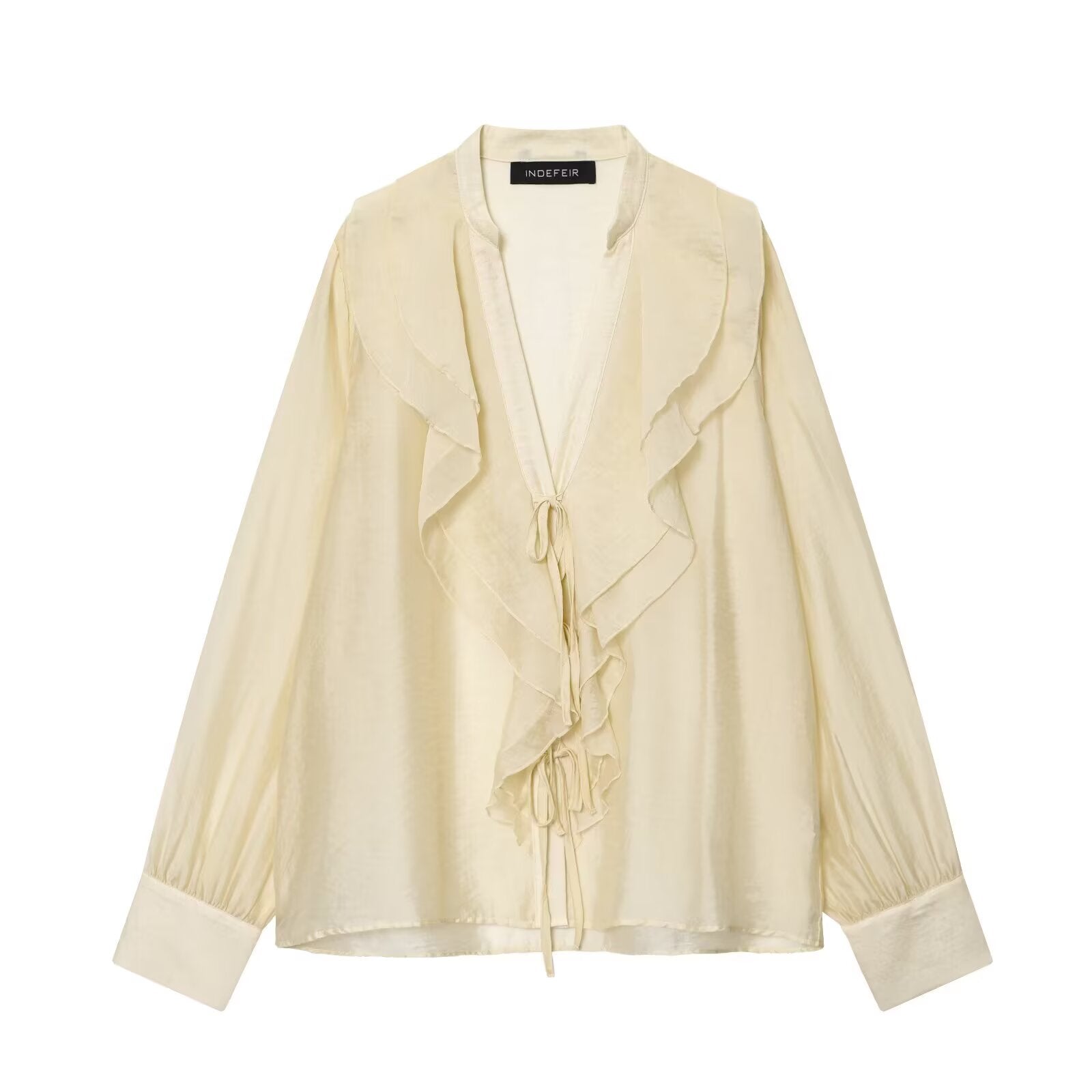 Laminated Bow Detail Shirt Bella Mia