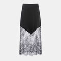 Women Clothing Winter Sexy See through Lace Stitching High Waist Skirt Long Skirt Bella Mia