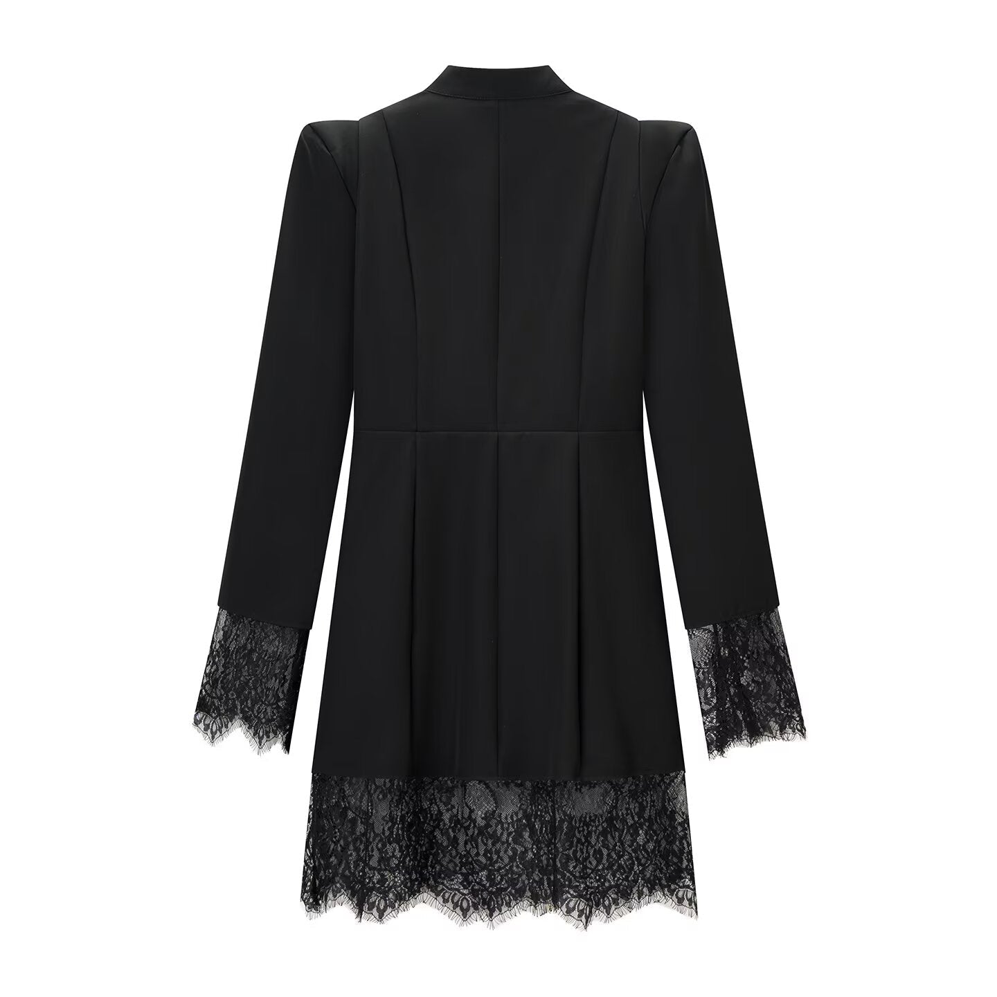 Long Sleeve Lace Splice Hollow-Out Cutout Dress Bella Mia