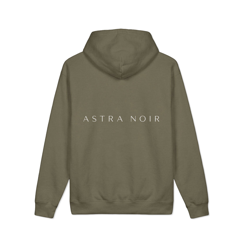 Astra Noir Hoodie — Minimalist Olive Heavyweight Pullover