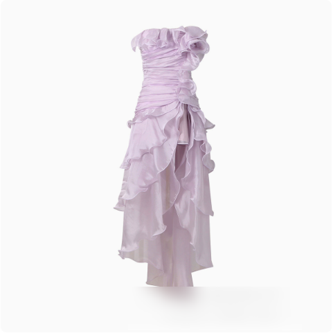 Sexy Dress Summer Three Dimensional Floral Ribbon Slim Fit Slimming Irregular Asymmetric Dress Women Ragazza