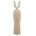 Hollow-Out Lace-Up High Waist Sheath Dress