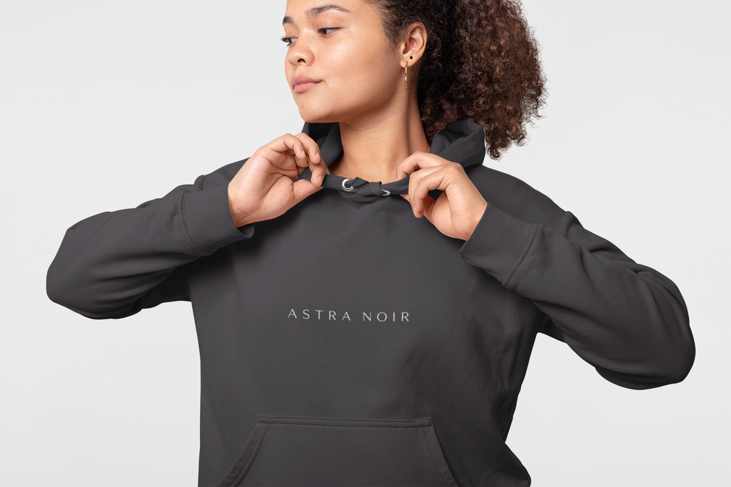 Astra Noir Hoodie — Minimalist Olive Heavyweight Pullover