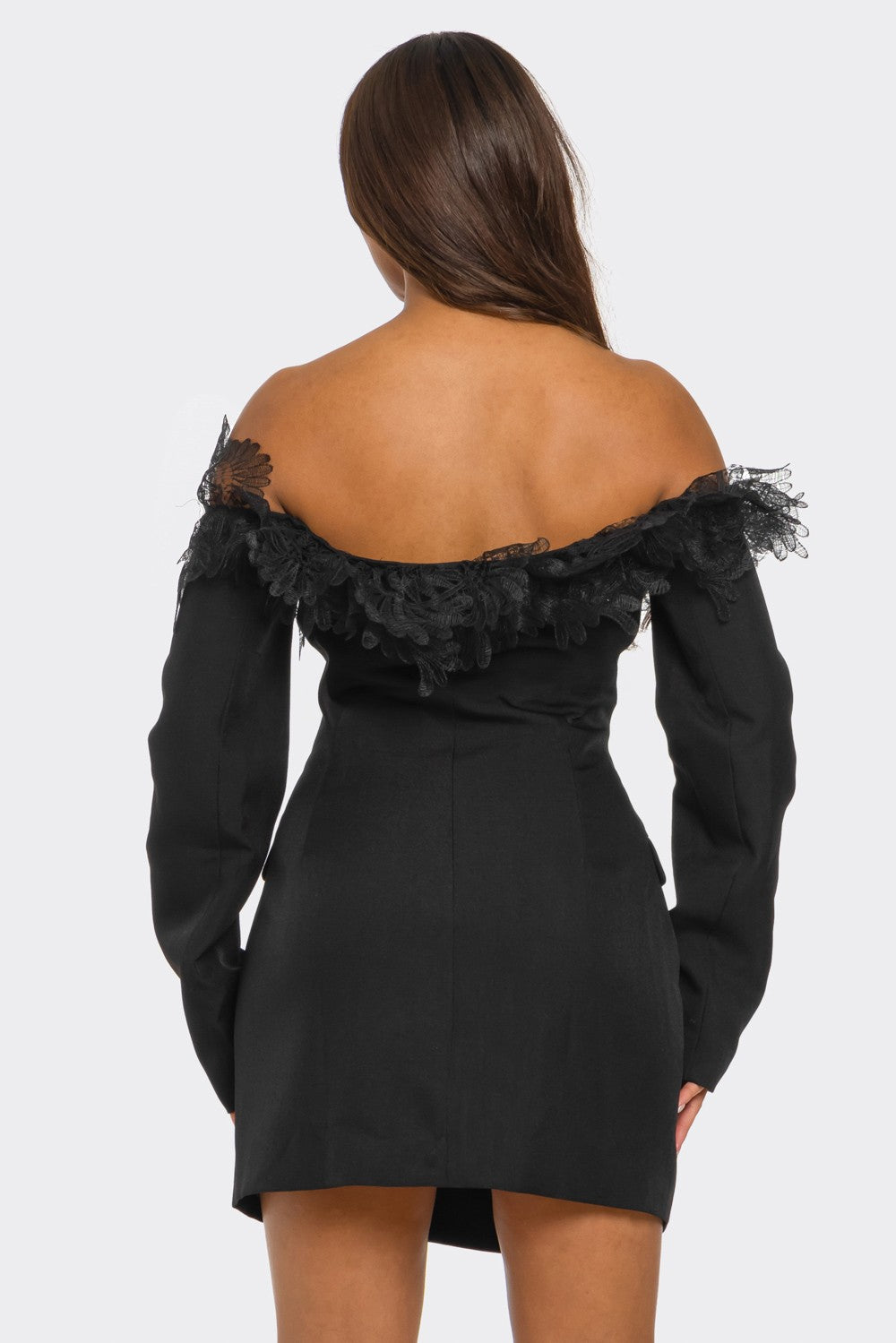 Off-Shoulder Lace Blazer Dress ATHINA RETAIL