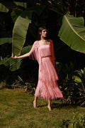 Sol Maxi Fringe Skirt – Pale Pink No Pise La Grama Web