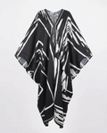 Sovereign Printed Silk Oversized Kaftan Boho Brown