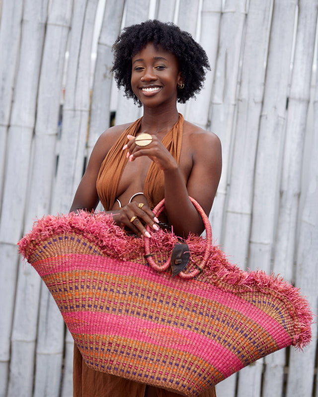 Grounded Green PU Bucket Bag – Women’s Olive Boho Shoulder Bag Handmade by Akua