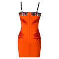 Star Sexy Heavy Industry Beads Printed Mesh V neck Strap Tube Top Backless Bandage One Piece Dress Ragazza