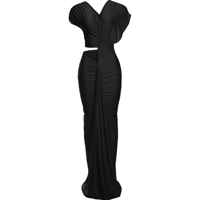 Slim Fit Cropped Split Skinny Sheath Dress Bella Mia