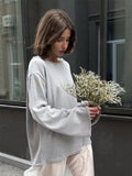 Cotton Backless Loose Knit Pullover Sweater Bella Mia