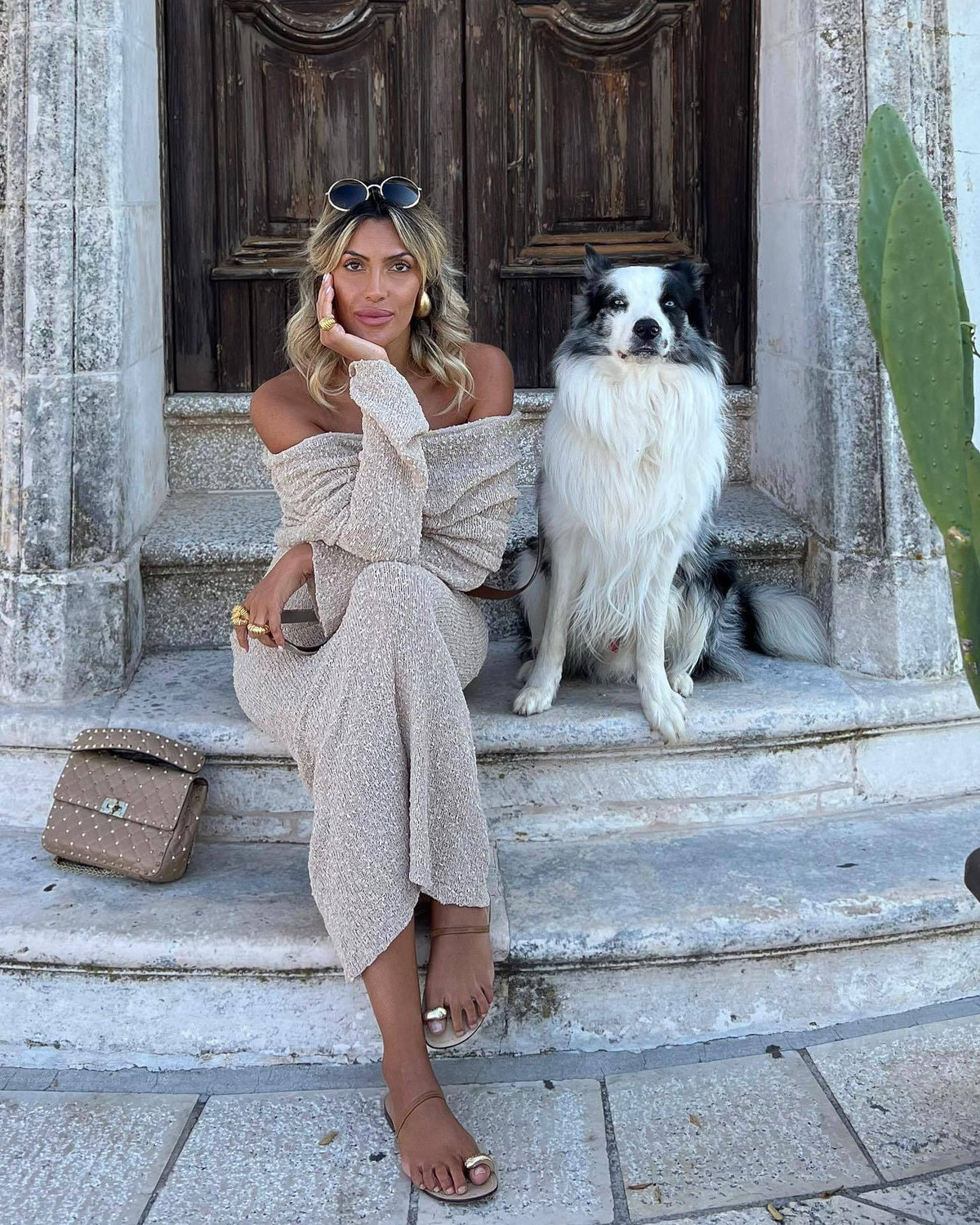 Beach Vacation Sexy Dress Knitted Hollow Out Cutout Out Off Neck Maxi Dress Blouse Summer Women's