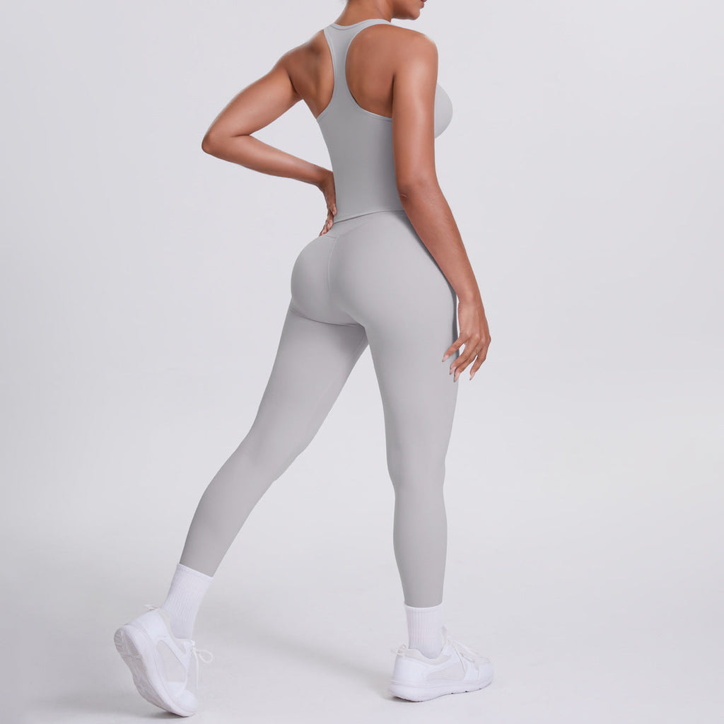 Brushed H Shaped Beauty Back Sports Vest Pants Tight Quick Dry Casual Running Fitness Yoga Wear Women