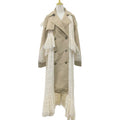 Lace Stitching High-Grade Waist-Slimming Trench Coat Bella Mia