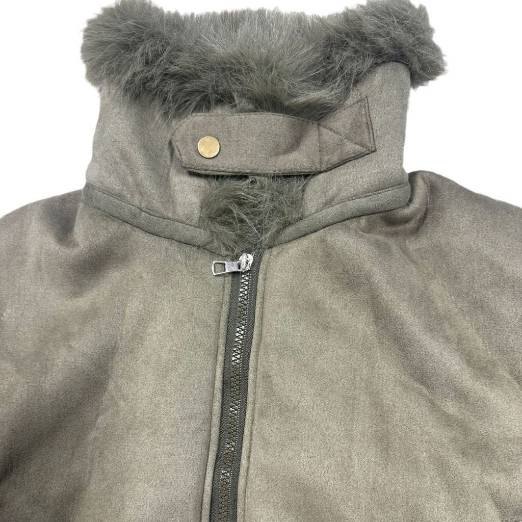 Suede Short Coat Women Fall Winter Jacket Motorcycle Clothing Women