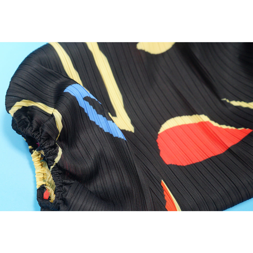 Women Wear Lantern Sleeve Pleated Dress