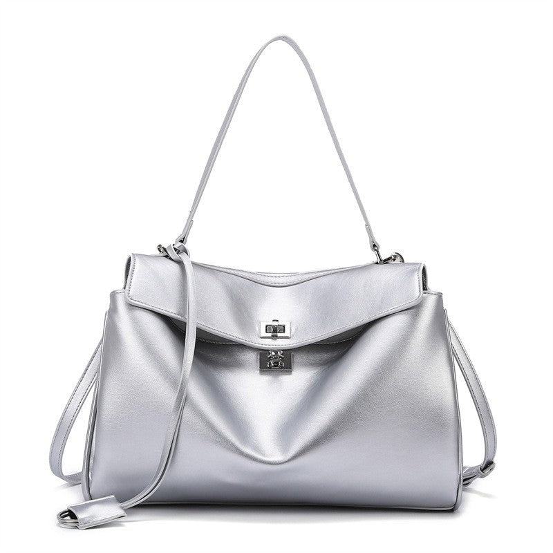 Textured Large Capacity Shoulder Tote Bag