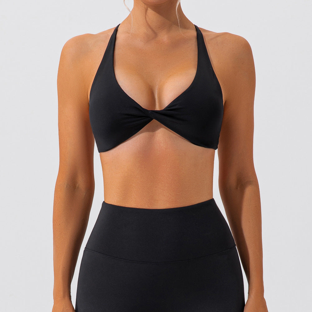 Cross Beauty Back Exercise Underwear Naked Women Sense Yoga Clothes Running Workout Bra Quick Drying Yoga Vest