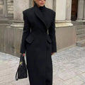Korean Elegant Long-Cut Woolen Coat Bella Mia