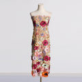 Elegant Elegant Dress Three Dimensional Floral Embroidered Slim Slim Fit Tube Top Dress for Women Bella Mia
