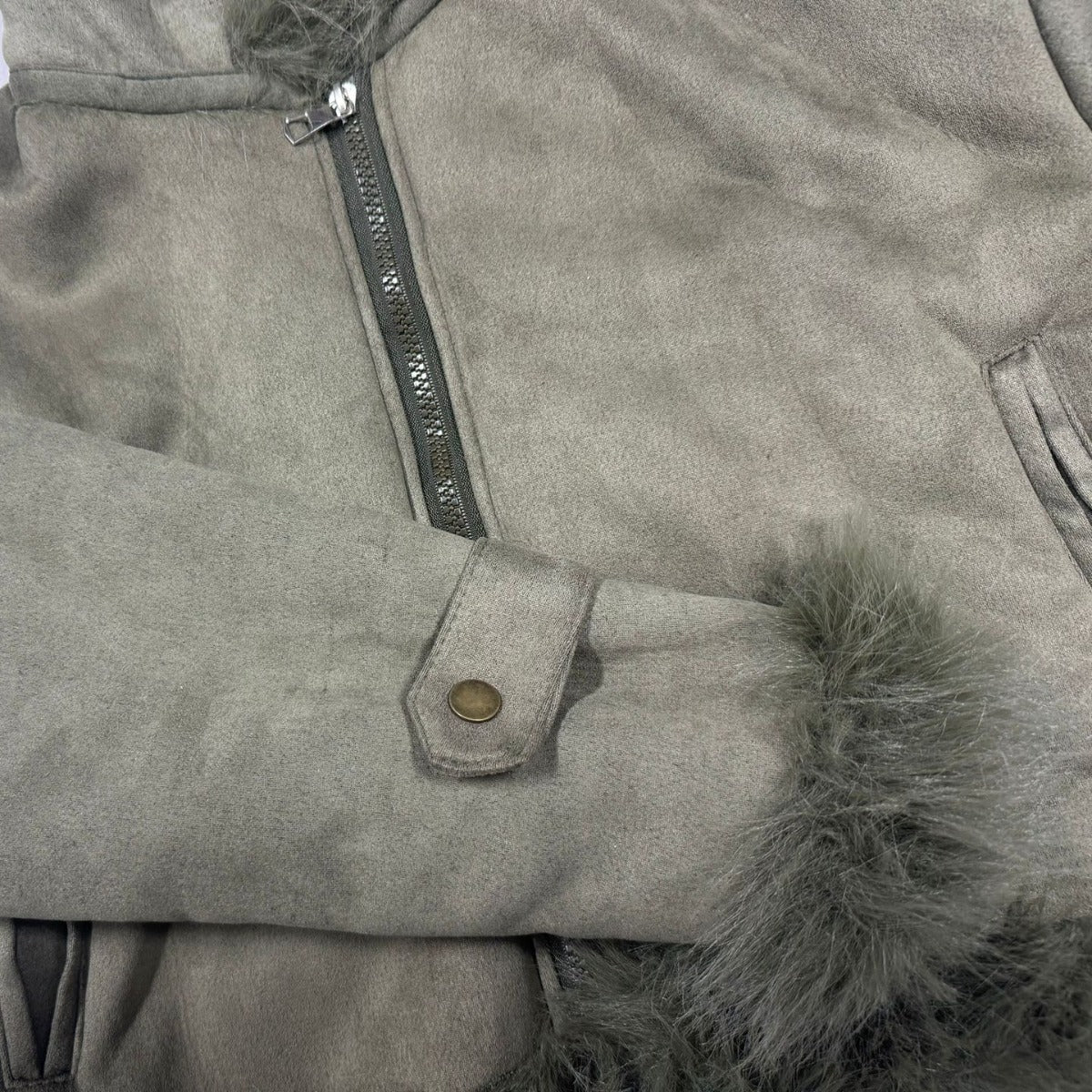Suede Short Coat Women Fall Winter Jacket Motorcycle Clothing Women