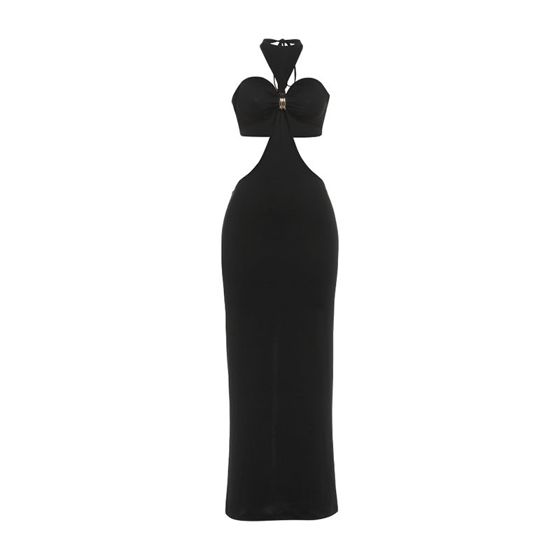 Tube Top Halter Lace-Up Backless Slit Dress Bella Mia