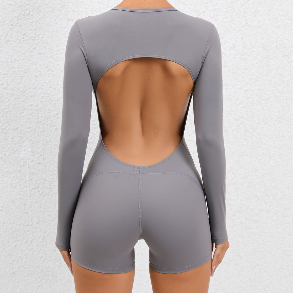 Sexy Backless Tight Yoga Jumpsuit High Elastic Sports One Piece Beauty Back Yoga Fitness Jumpsuit