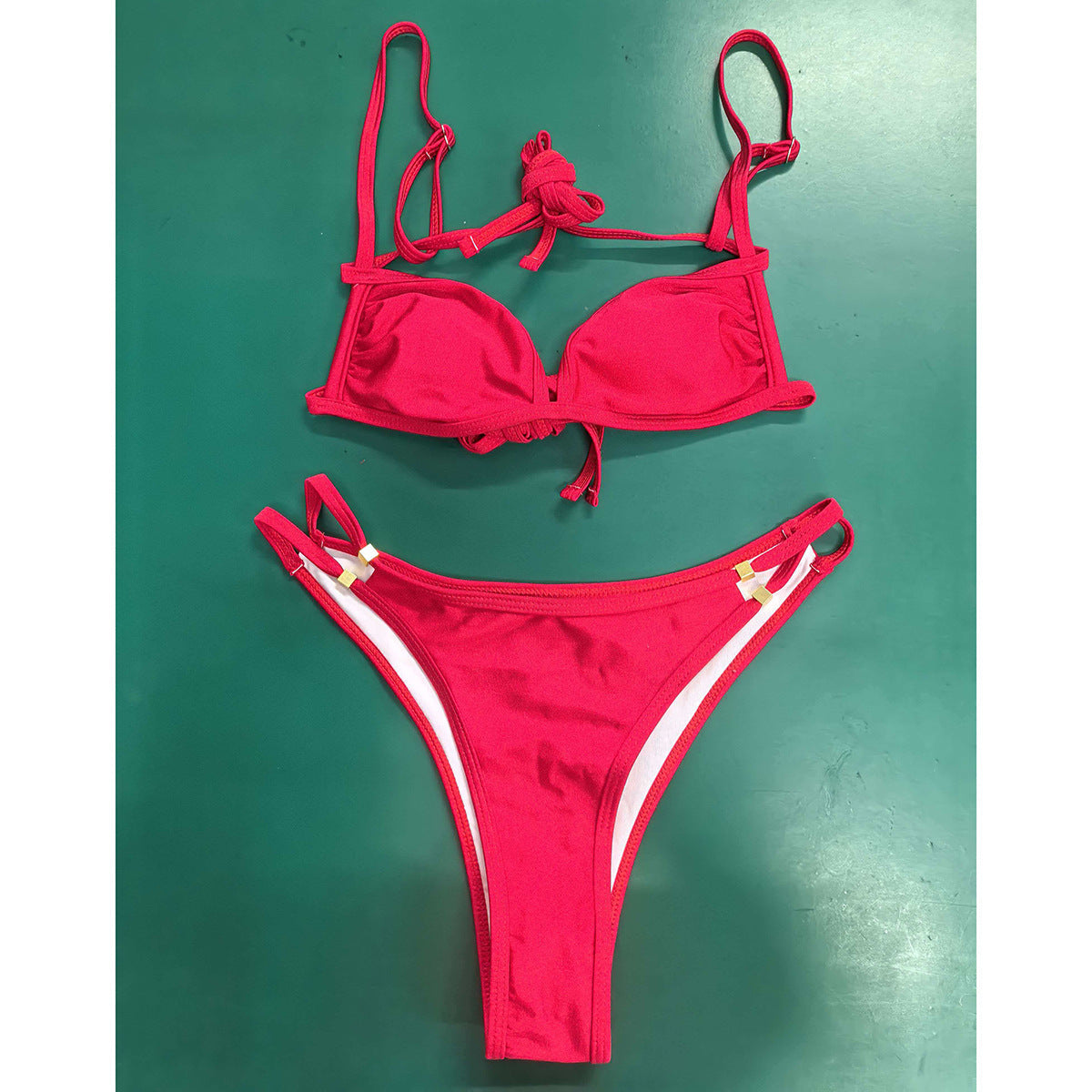 Multi-Rope Lace-Up Backless Low Waist Split Bikini Bella Mia