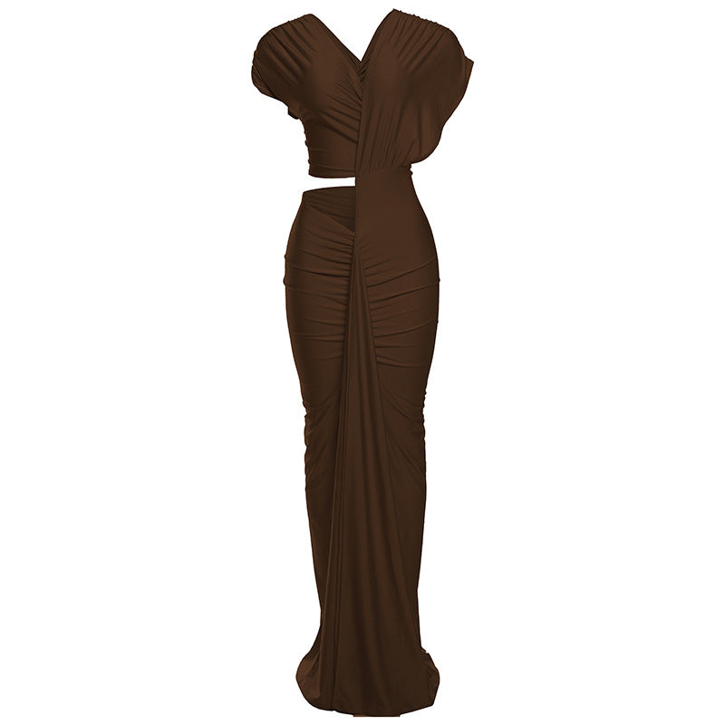 Slim Fit Cropped Split Skinny Sheath Dress Bella Mia