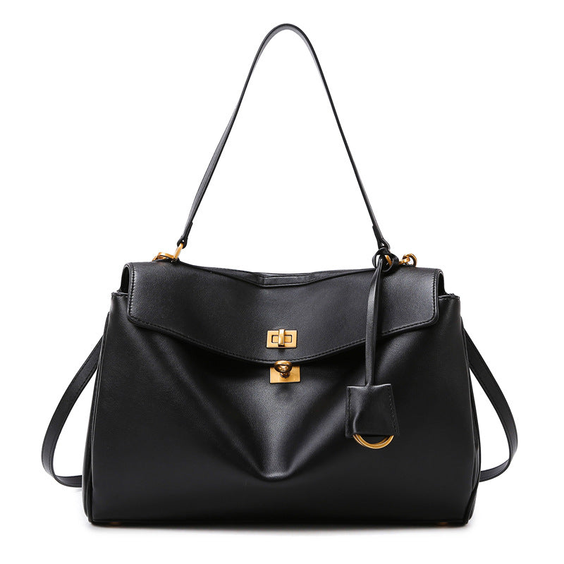 Textured Large Capacity Shoulder Tote Bag