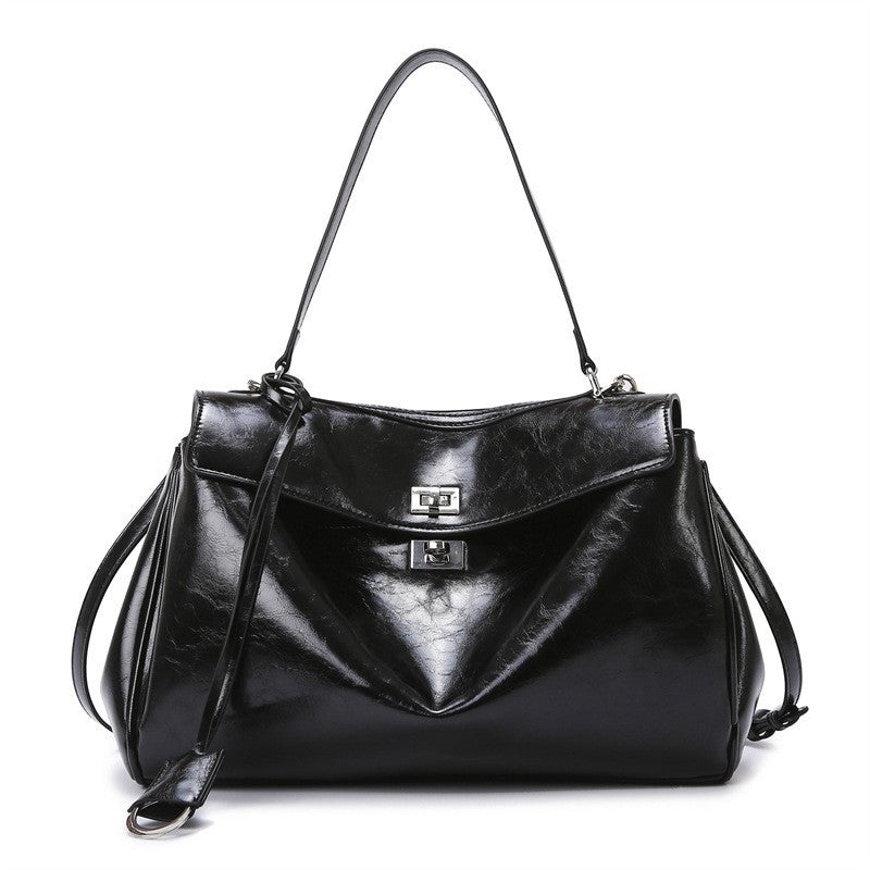 Textured Large Capacity Shoulder Tote Bag