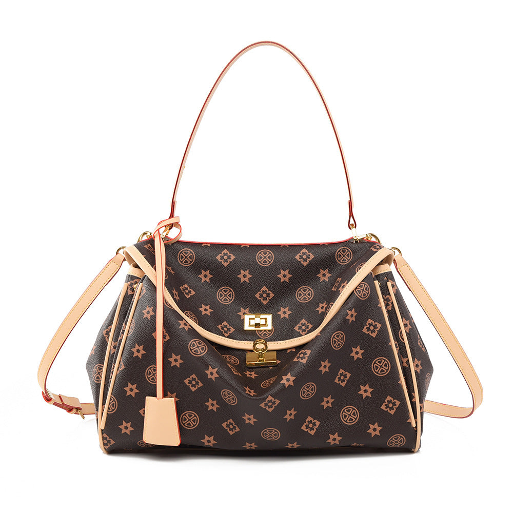 Textured Large Capacity Shoulder Tote Bag