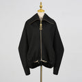 Fall Casual Coat Collared Batwing Sleeve Korean Short Baggy Coat Women Wanita Store