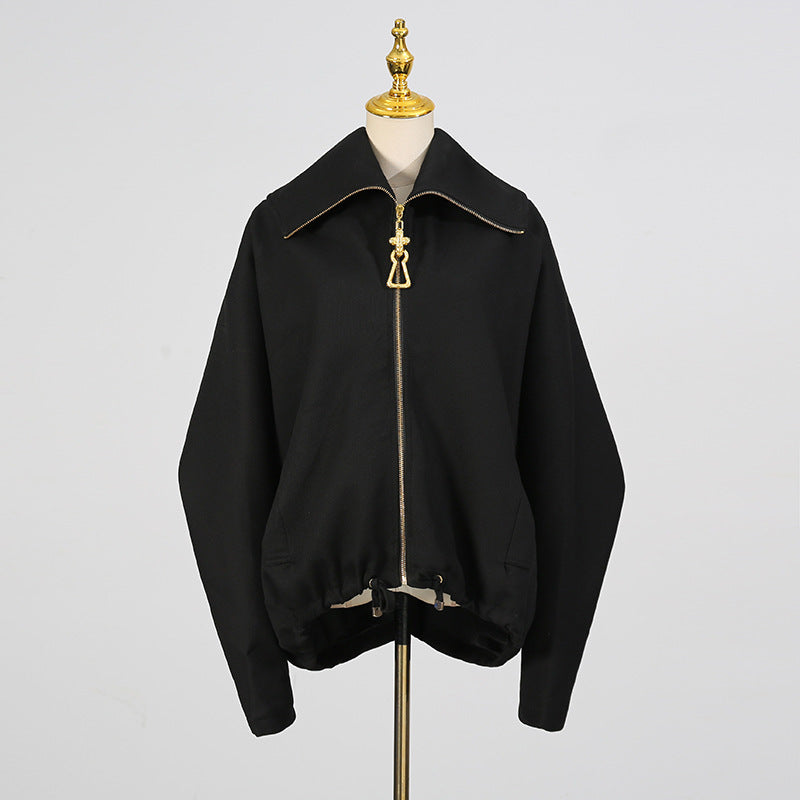 Collared Batwing Short Coat