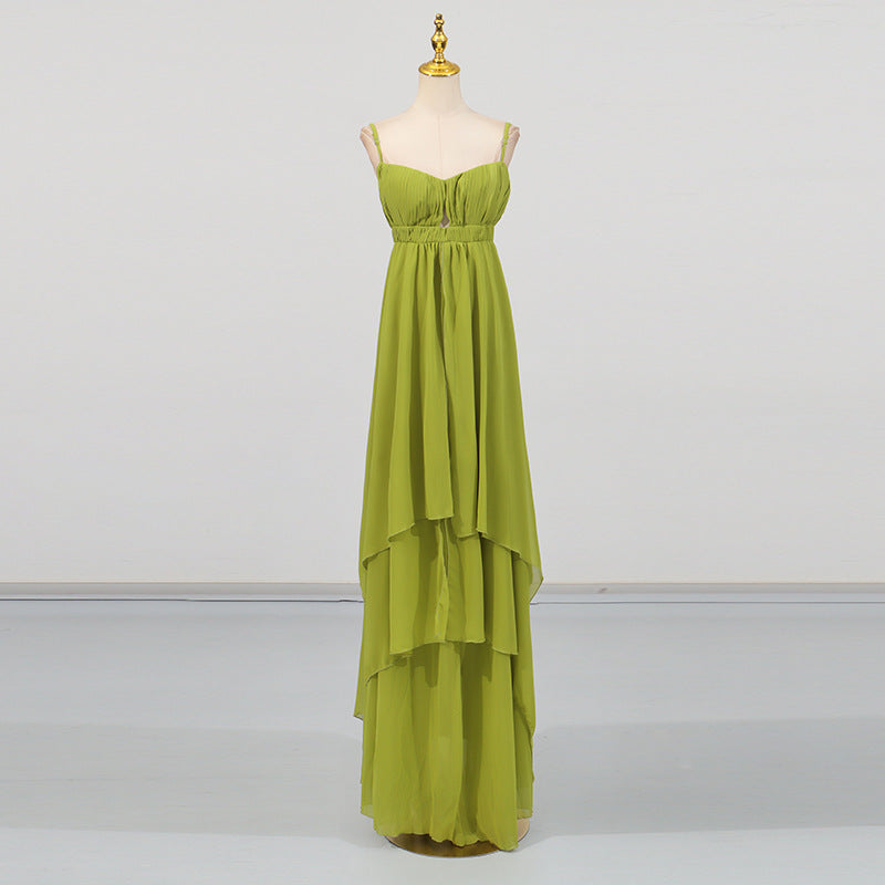 Vacation Tube Top Dress Camisole Irregular Asymmetric Design Solid Color Maxi Dress for Women Bella Mia