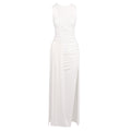 Round Neck Sleeveless Asymmetric Split Maxi Dress Bella Mia