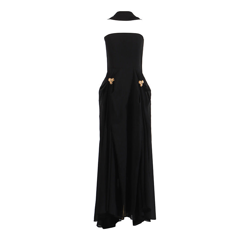 Twisted-Buckle Tube Dress