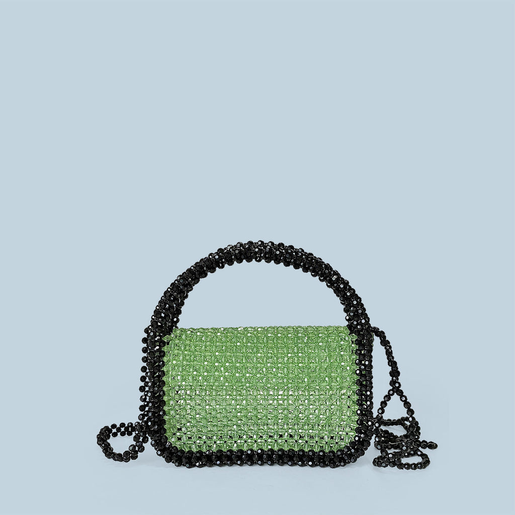 Special Interest Light Luxury Acrylic Horn Pearl Floral Reel Chain Messenger Bag Casual Handbag