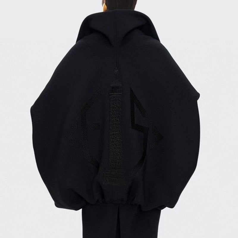 Collared Batwing Short Coat