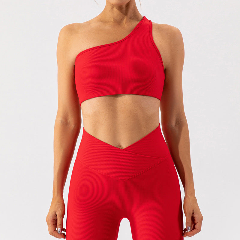 Spring Nude Feel Exercise Strap Beauty Back Exercise Body Hugging Suit Running Breathable Quick Drying Yoga Clothes Women