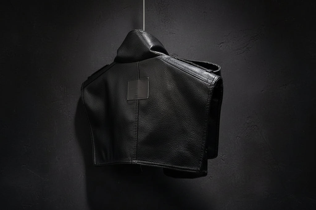 Structured Faux Leather Panel Jacket