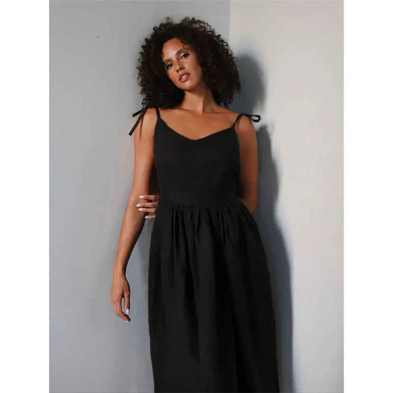 Cotton Tie-Strap Sundress