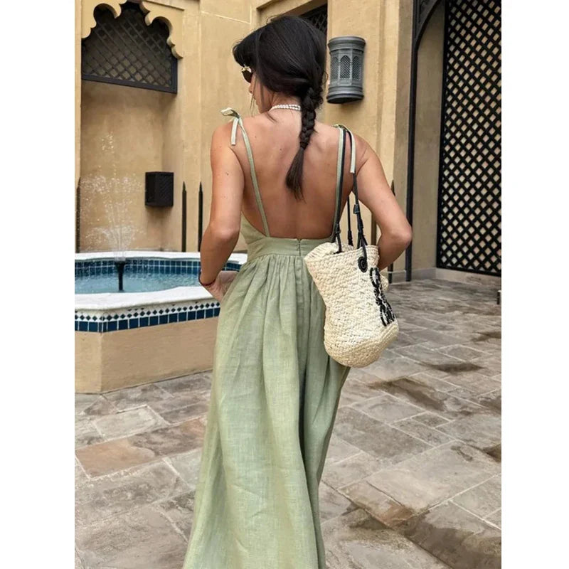 Cotton Tie-Strap Sundress