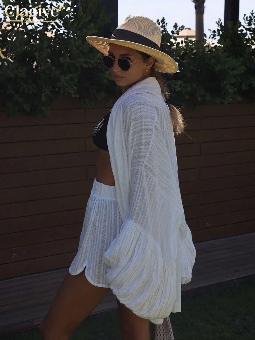 Puff Sleeve Robe & Shorts Set