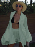 Puff Sleeve Robe & Shorts Set